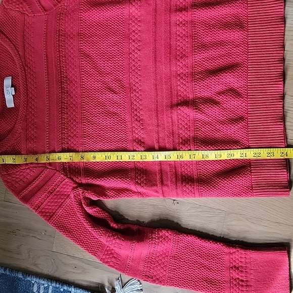 LOFT Red Crew Neck Sweater~Size Large - Picture 3 of 6